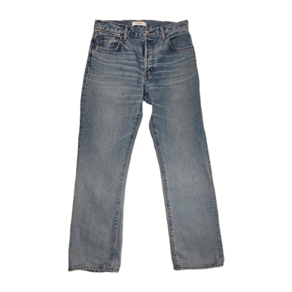 Moussy Vintage Selvedge Womens Size 26 Straight Leg Jeans 30×29 Mid-rise